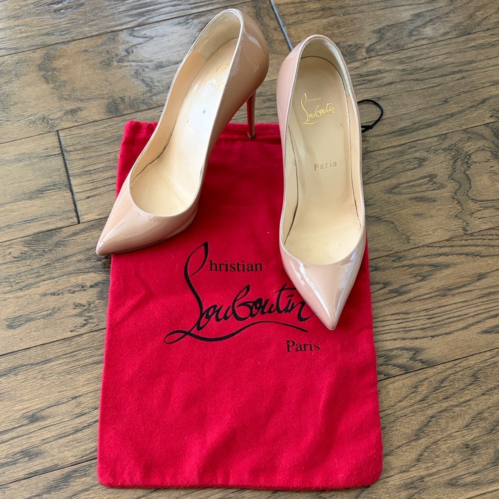 Christian Louboutin Nude Pigalle 100 Patent Calf